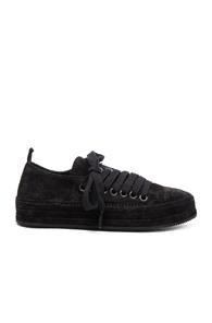 Ann Demeulemeester Suede Sneakers In Black