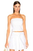 Tibi Structured Strapless Top In White