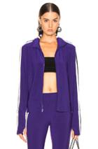 Norma Kamali Side Stripe Turtle Jacket In Purple,stripes