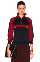 Chloe Sporty Silk Knit Track Jacket In Blue