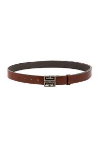 Givenchy 4g Engraved Belt In Brown