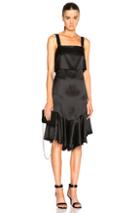 Givenchy Silk Satin Button Back Dress In Black