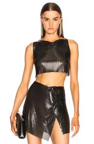 Fannie Schiavoni Metal Mesh Top In Metallics