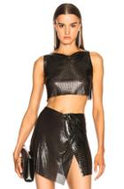 Fannie Schiavoni Metal Mesh Top In Metallics