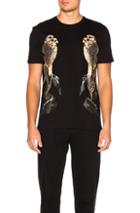 Neil Barrett Reflected Hawk Tee In Black