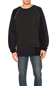 Maison Margiela Patchwork Sweatshirt In Gray