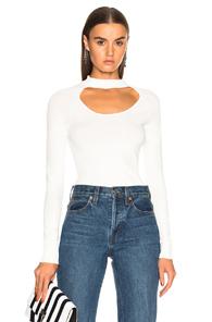 Frame Cutout Sweater In White