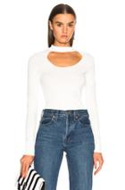 Frame Cutout Sweater In White