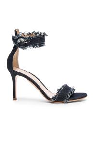 Gianvito Rossi Denim Portofino 85 Heels In Blue