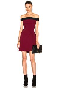 Roland Mouret Stretch Double Crepe Dress In Red