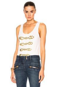 Pierre Balmain Sleeveless Tank Top In White