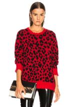 R13 Leopard Sweater In Red