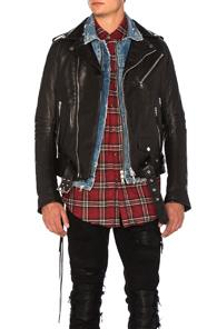 Amiri Vitellino Leather Jacket In Black