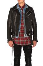 Amiri Vitellino Leather Jacket In Black