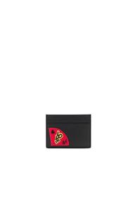 Saint Laurent Love Patch Cardholder In Black