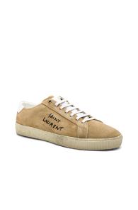 Saint Laurent Suede Sl/06 Signature Court Classic In Neutrals