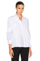 Victoria Victoria Beckham Graphic Pleat Top In White