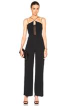 Roland Mouret Malevern Boucle Lace & Viscose Jumpsuit In Black