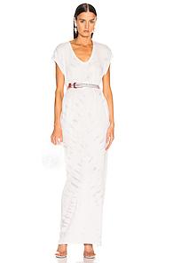 Raquel Allegra For Fwrd Caftan Dress In Blue,ombre & Tie Dye