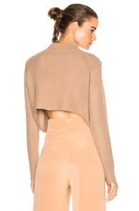 Soyer Crop Sweater In Neutrals,brown