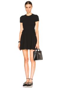 Red Valentino Stretch Knit Dress In Black