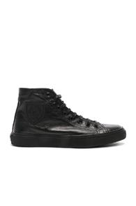 Saint Laurent High Top Bedford Sneakers In Black