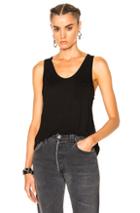 T By Alexander Wang Classic Rayon Tank Top In Black