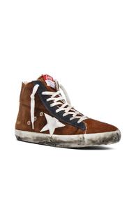 Golden Goose Francy Sneakers In Ombre & Tie Dye,brown