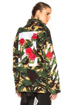 Off-white Diagonal Roses M65 Jacket In Abstract,brown,green