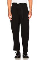 Ann Demeulemeester High Waisted Trousers In Black