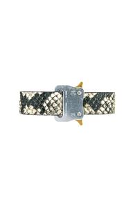 1017 Alyx 9sm Medium Rollercoaster Leather Belt In Animal Print,gray