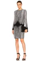 Norma Kamali Long Sleeve Babydoll In Abstract,gray