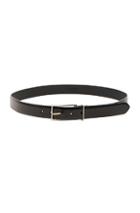 Maison Margiela Bright Calf Leather Belt In Black