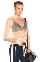 Off-white Organza Hoodie In Neutrals