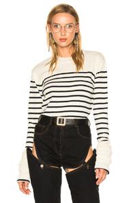 Y Project Pullover Sweater In Blue,stripes,white