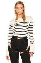 Y Project Pullover Sweater In Blue,stripes,white