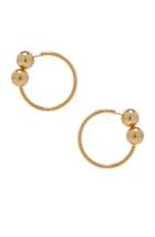 J.w. Anderson Double Ball Hoop Earrings In Metallics