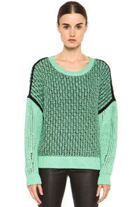 A.l.c. Maddie Cotton-blend Sweater In Green
