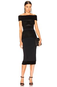 Roland Mouret Hanbury Ripple Giselle Knit Dress In Black
