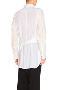 Ann Demeulemeester Strap Back Shirt In White