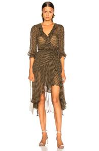 Icons Cha Cha Dress 3/4 Sleeve In Abstract,brown