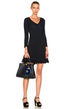 Fendi Long Sleeve Mini Dress In Black