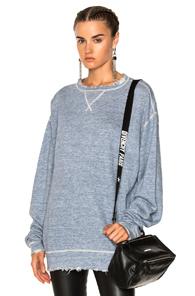 R13 Linen Sweatshirt In Blue