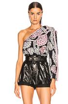 Isabel Marant Joren Top In Black,floral,pink