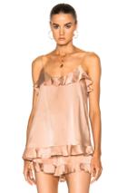 Zimmermann Bowerbird Sueded Flutter Cami In Neutrals,pink
