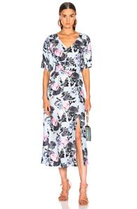 Nicholas Caftan In Blue,floral