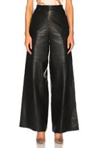 Understated Leather Ultimate For Fwrd Leather High Waisted Wide Leg Trousers In Black