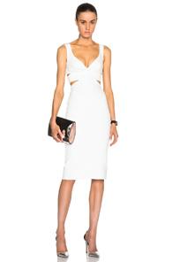 Nicholas Ponti Cut Out Wrap Dress In White