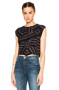 Rachel Comey Crochet Shell Top In Black