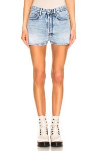 Acne Studios Trash Denim Shorts In Denim Light